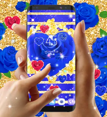 Blue golden rose wallpapers android App screenshot 1