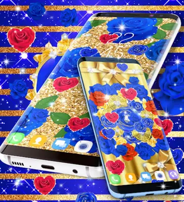 Blue golden rose wallpapers android App screenshot 2